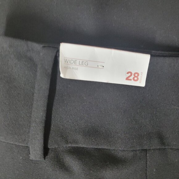 Lane Bryant Womens Pants 28 Plus Black Wide Leg Stretch High Rise BLA94E - Picture 7 of 10
